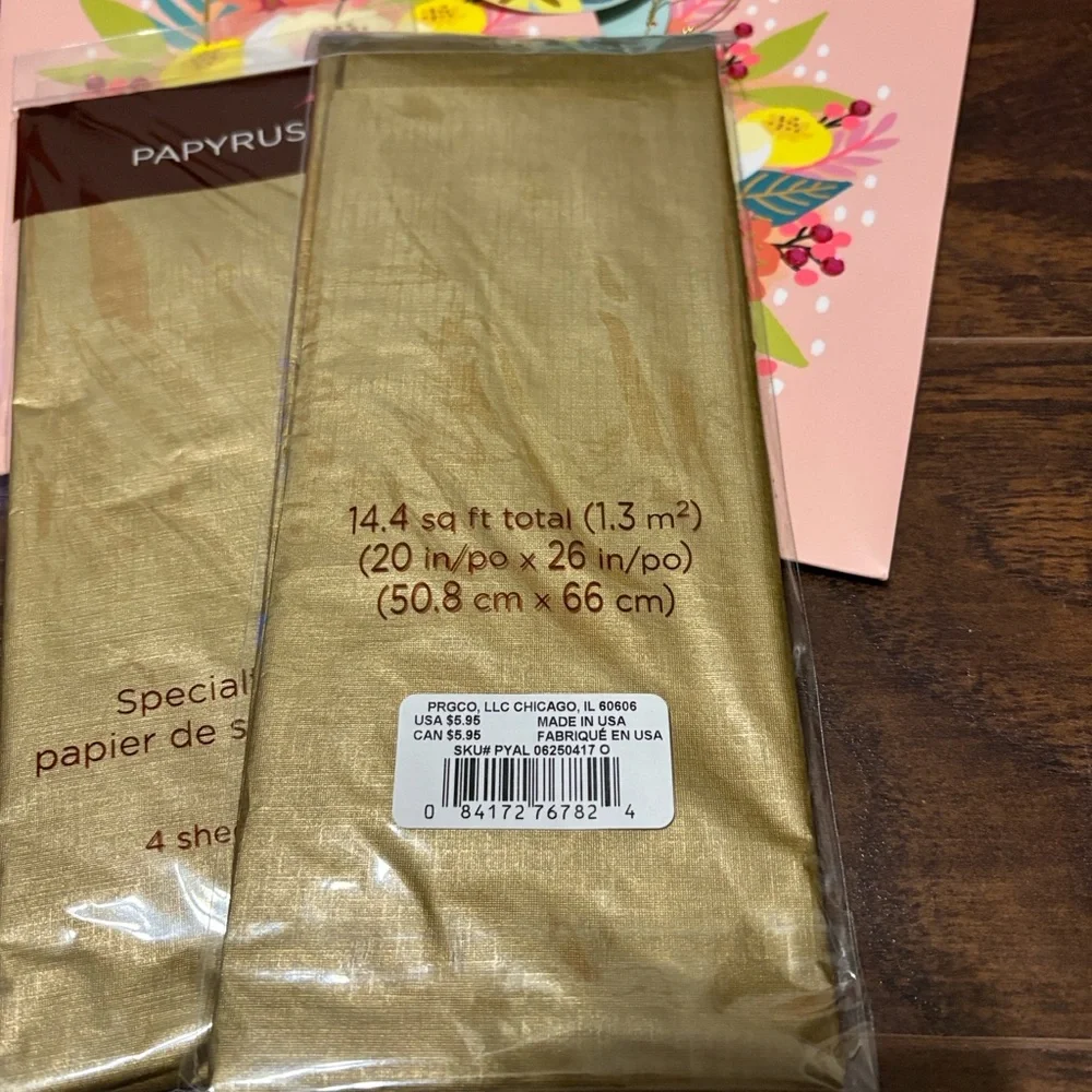 🆕Papyrus Bejeweled Floral Gift Packaging Bundle